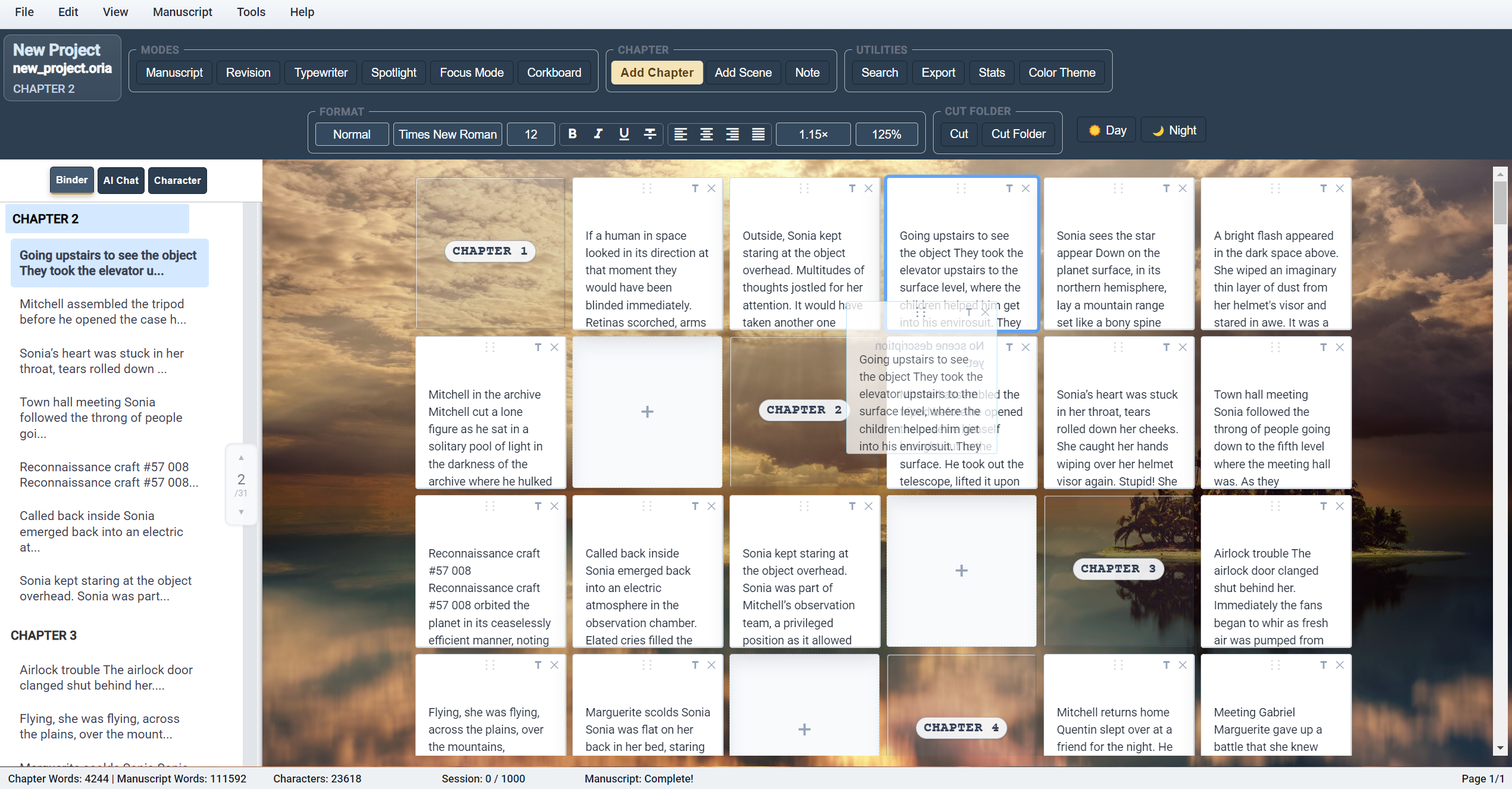 Focus Mode Corkboard